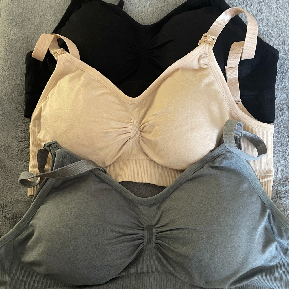 Three Maternity no wire bras.